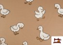 Vente de Tissu French Terry Sweatshirt Motif Petits Canards Enfant