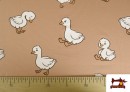 Acheter en ligne Tissu French Terry Sweatshirt Motif Petits Canards Enfant