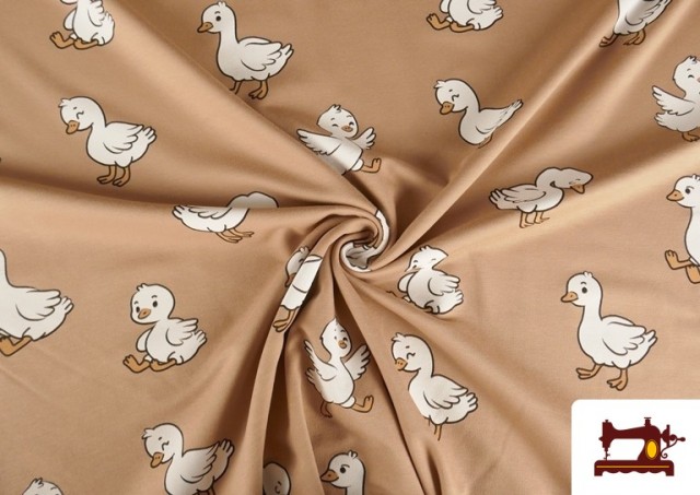 Vente en ligne de Tissu French Terry Sweatshirt Motif Petits Canards Enfant