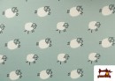 Acheter Tissu Sweat French Terry Imprimé Moutons Amusants pour Pyjama