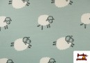 Vente de Tissu Sweat French Terry Imprimé Moutons Amusants pour Pyjama