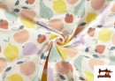 Acheter en ligne Tissu Sweat French Terry Imprimé Fruits Colorés