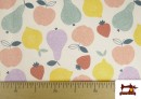 Vente en ligne de Tissu Sweat French Terry Imprimé Fruits Colorés