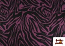 Acheter Tissu Jersey Viscose Zèbre en Couleurs couleur Violet foncé