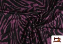 Vente en ligne de Tissu Jersey Viscose Zèbre en Couleurs couleur Violet foncé