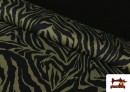 Tissu Jersey Viscose Zèbre en Couleurs couleur Kaki