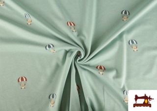 Vente en ligne de Tissu jersey imprimé oursons avec parachutes enfant Vente en ligne de Tissu jersey imprimé oursons avec parachutes enfant