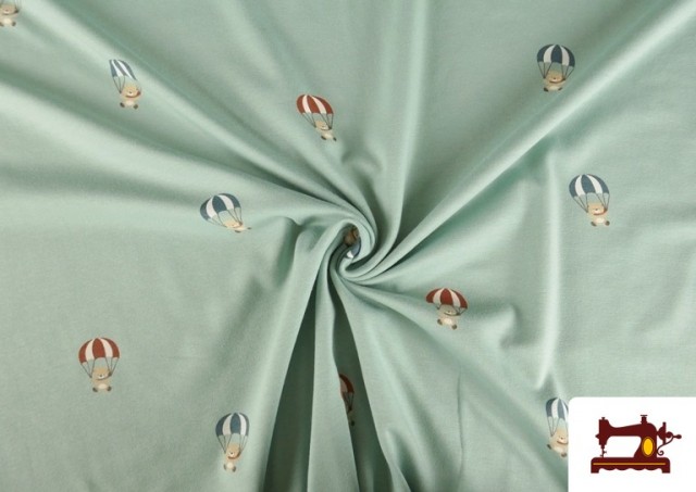 Vente en ligne de Tissu jersey imprimé oursons avec parachutes enfant