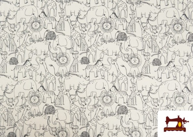 Acheter Jersey imprimé animaux de la jungle enfant noir et blanc