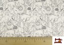 Vente de Jersey imprimé animaux de la jungle enfant noir et blanc