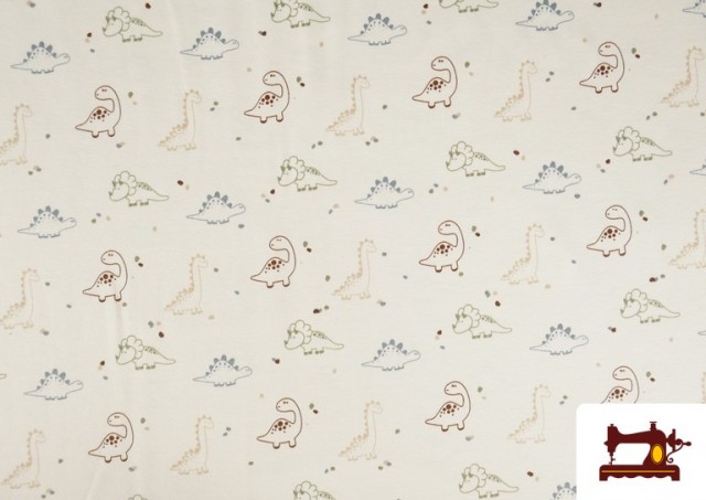 Acheter Tissu jersey Dinosaures Colorés