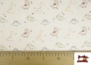 Acheter en ligne Tissu jersey Dinosaures Colorés Acheter en ligne Tissu jersey Dinosaures Colorés
