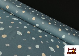 Tissu Jersey avec Imprimé Planètes Enfant