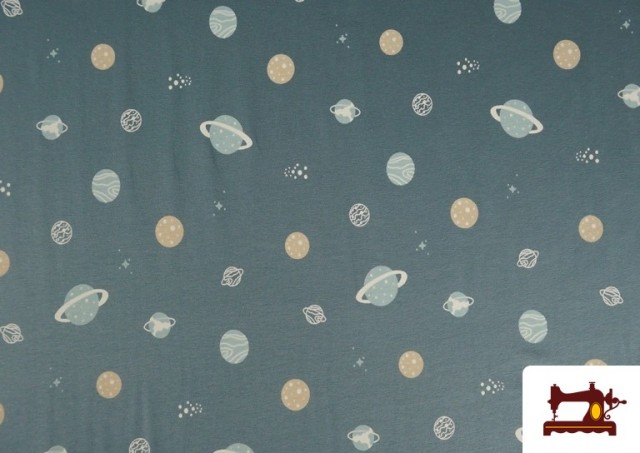 Acheter Tissu Jersey avec Imprimé Planètes Enfant