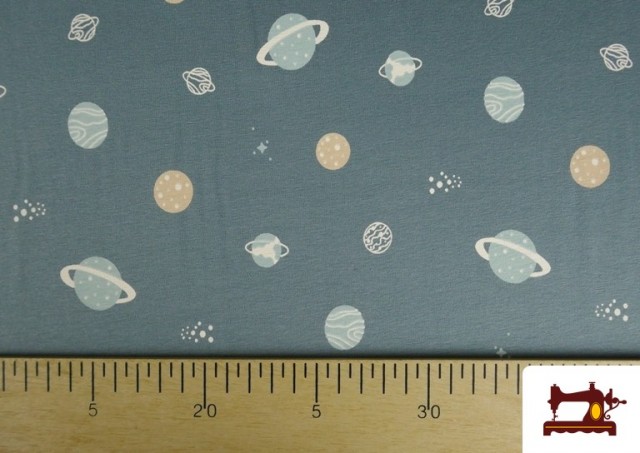 Acheter en ligne Tissu Jersey avec Imprimé Planètes Enfant