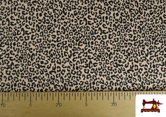 Acheter en ligne Tissu Jersey Imprimé Léopard Rose Pâle