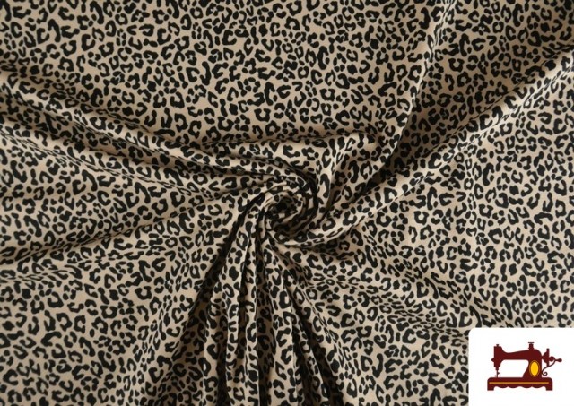 Vente en ligne de Tissu Jersey Imprimé Léopard Rose Pâle