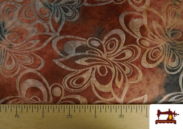 Acheter en ligne Tissu jersey viscose floral jacquard