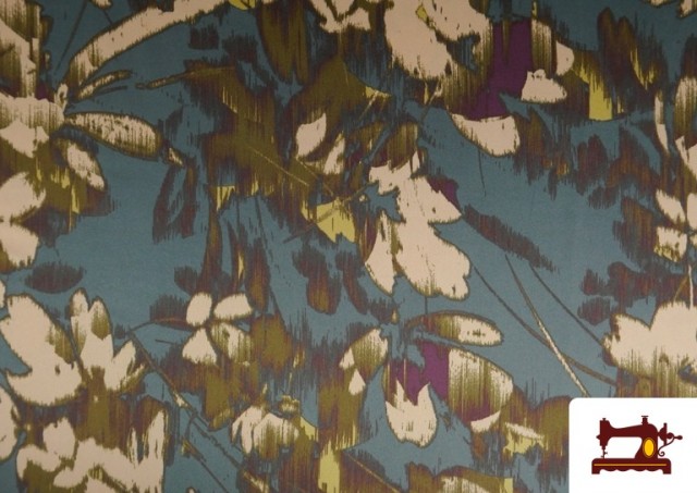 Vente de Tissu Crêpe Satin Imprimé Floral Élégant