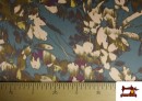 Acheter en ligne Tissu Crêpe Satin Imprimé Floral Élégant