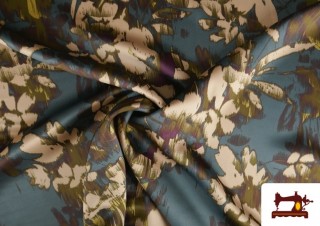 Vente en ligne de Tissu Crêpe Satin Imprimé Floral Élégant
