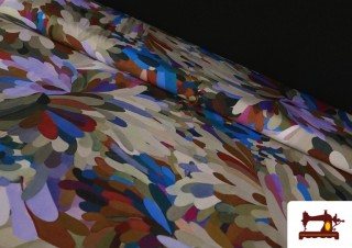 Tissu viscose imprimé multicolore