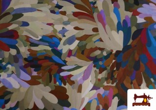 Vente de Tissu viscose imprimé multicolore