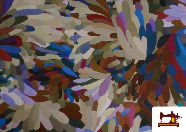 Vente de Tissu viscose imprimé multicolore