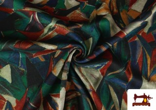 Vente en ligne de Tissu jersey roma imprimé abstrait cubiste