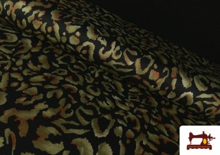 Tissu Punto Roma Léopard Dégradé couleur Vert