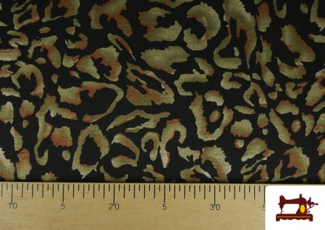 Vente de Tissu Punto Roma Léopard Dégradé couleur Vert