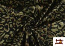 Acheter en ligne Tissu Punto Roma Léopard Dégradé couleur Vert