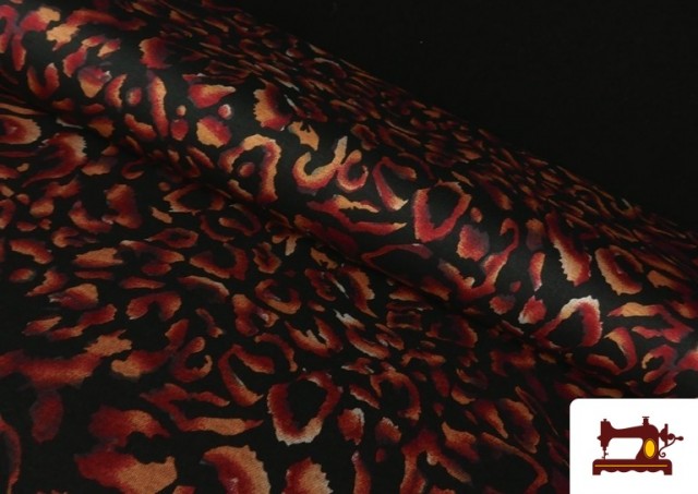 Vente en ligne de Tissu Punto Roma Léopard Dégradé couleur Rouge