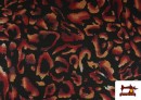 Tissu Punto Roma Léopard Dégradé couleur Rouge