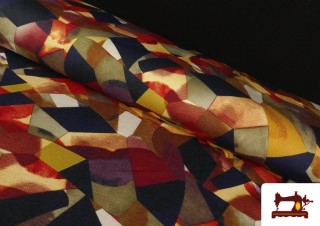 Tissu Punto Roma Imprimé Abstrait Mosaïque