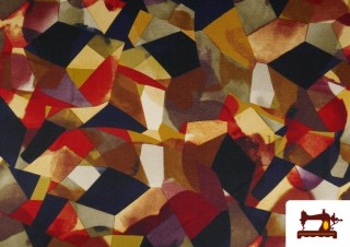 Acheter Tissu Punto Roma Imprimé Abstrait Mosaïque