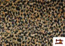 Acheter Tissu Punto Roma Imprimé Pinceaux Animalier couleur Moutarde