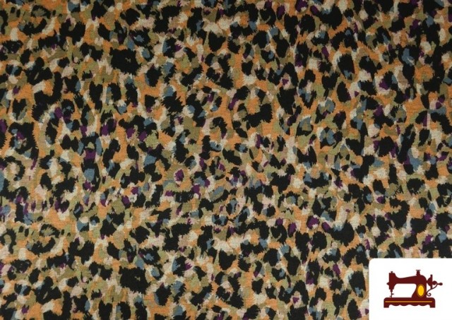 Acheter Tissu Punto Roma Imprimé Pinceaux Animalier couleur Moutarde