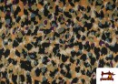 Vente de Tissu Punto Roma Imprimé Pinceaux Animalier couleur Moutarde
