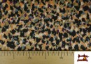 Acheter en ligne Tissu Punto Roma Imprimé Pinceaux Animalier couleur Moutarde