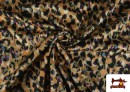 Vente en ligne de Tissu Punto Roma Imprimé Pinceaux Animalier couleur Moutarde