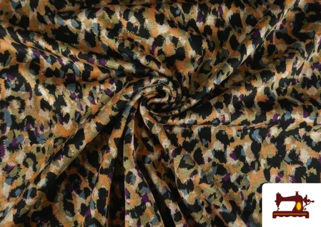 Vente en ligne de Tissu Punto Roma Imprimé Pinceaux Animalier couleur Moutarde