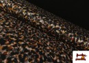 Tissu Punto Roma Imprimé Pinceaux Animalier couleur Noir