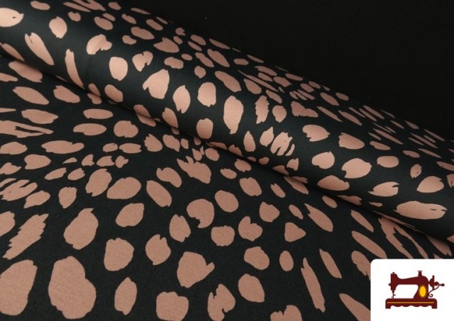 Tissu Maille avec Viscose Imprimé Pois