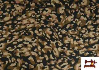Acheter Tissu Maille avec Viscose Imprimé Léopard Marron