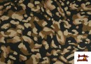 Vente de Tissu Maille avec Viscose Imprimé Léopard Marron
