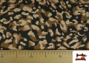 Acheter en ligne Tissu Maille avec Viscose Imprimé Léopard Marron