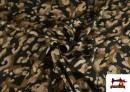 Vente en ligne de Tissu Maille avec Viscose Imprimé Léopard Marron