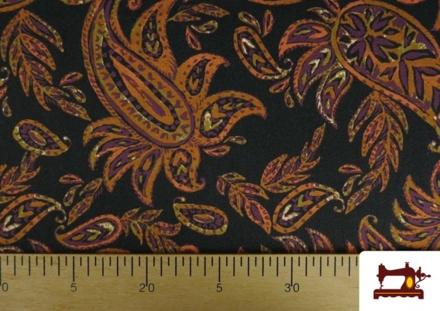 Acheter en ligne Tissu Maille avec Viscose Imprimé Cachemire