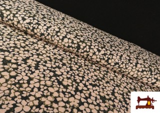 Tissu Viscose Froissée Fleurs Rose Pâle